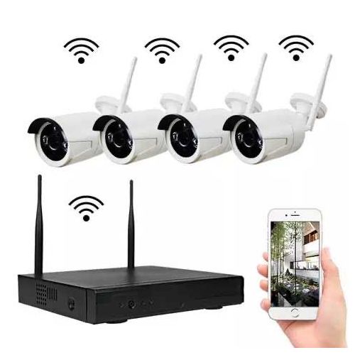 Lote de 4 caméra wifi ,2 méga alimenter au courant 220v