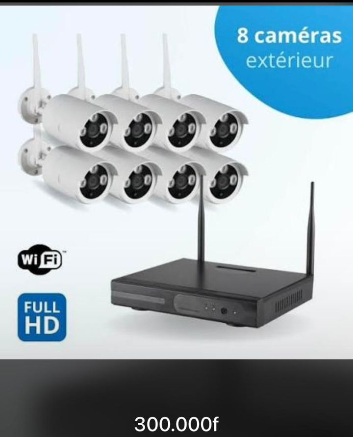 Lot de 8 caméra wifi,2 méga alimenter au courant 220v
