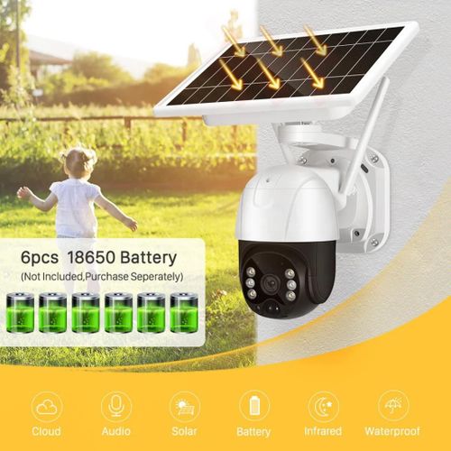 Caméra solaire de surveillance de sécurité à domicile wifi - 4G