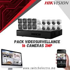 Lot de 16 caméra hikvision 2mégapixels