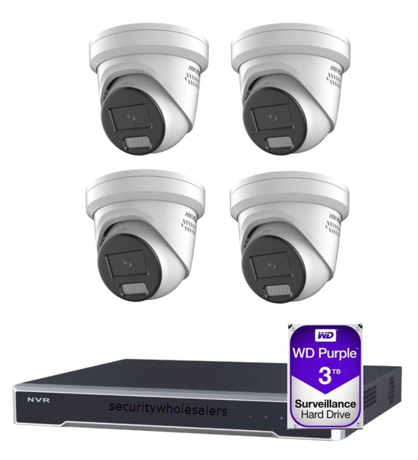 Kit de 4 caméra hitkvision full corlor 2 méga