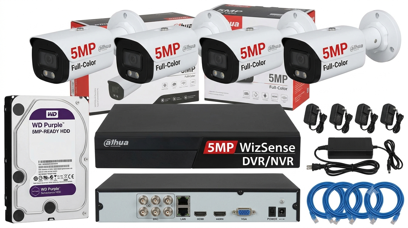 Kit IP PoE (Numérique Réseau) dahua 5 méga