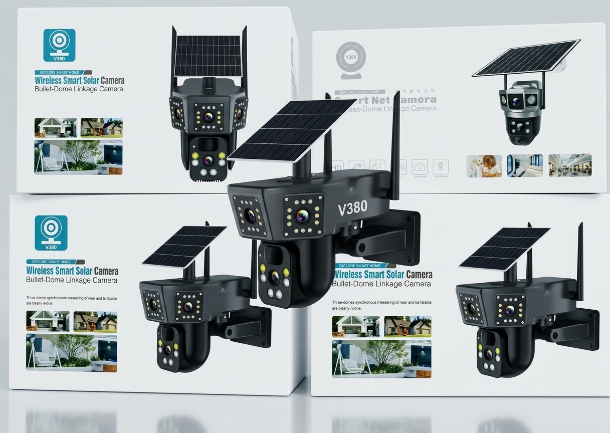 Caméra solaire 4g avec 3 vision